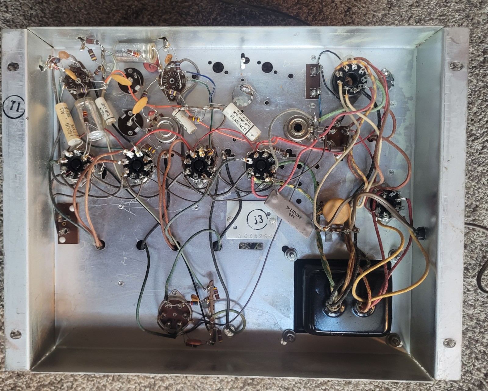 Vintage 1959 Magnavox PP 6V6GT stereo tube amplifier Amp Working