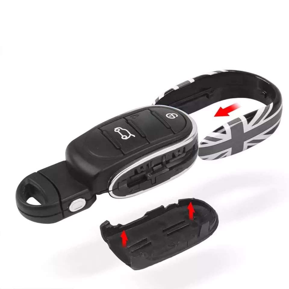 Car Key Fob Cover Replacement Compatible with Mini Cooper 3rd Gen Grey