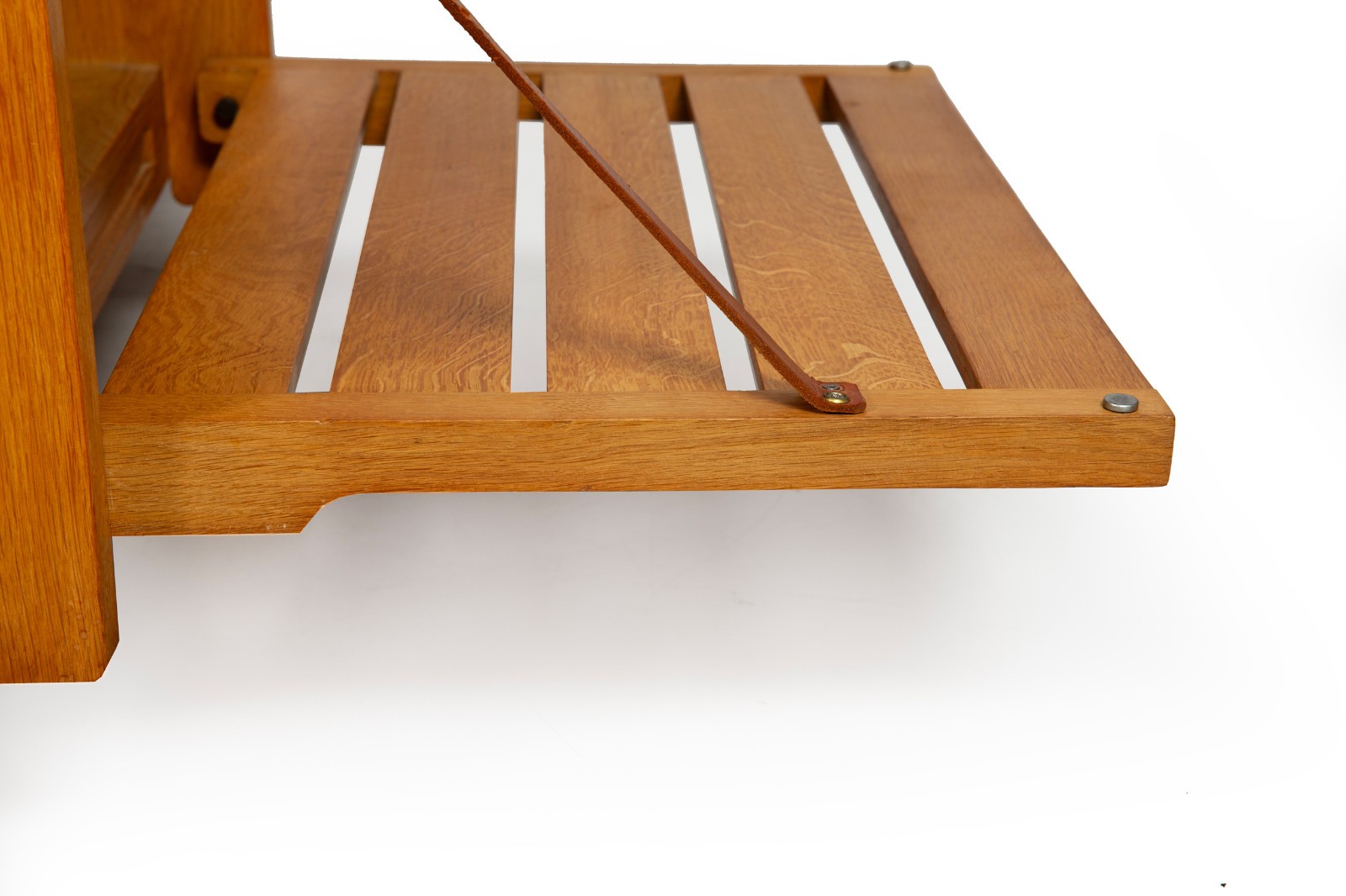 French Modernist Oak Bar Cabinet Bookshelf by Guillerme and Chambron