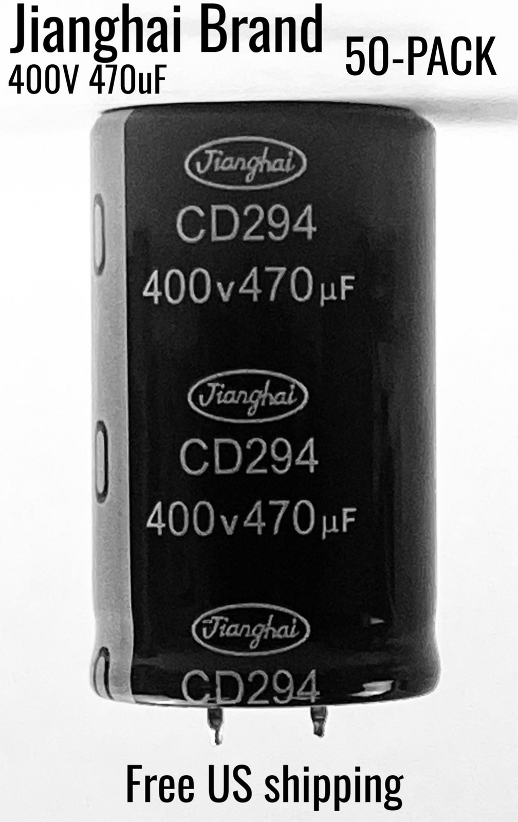 Jianghai Electrolytic Capacitor 400V 470uF CD294 50-Pack