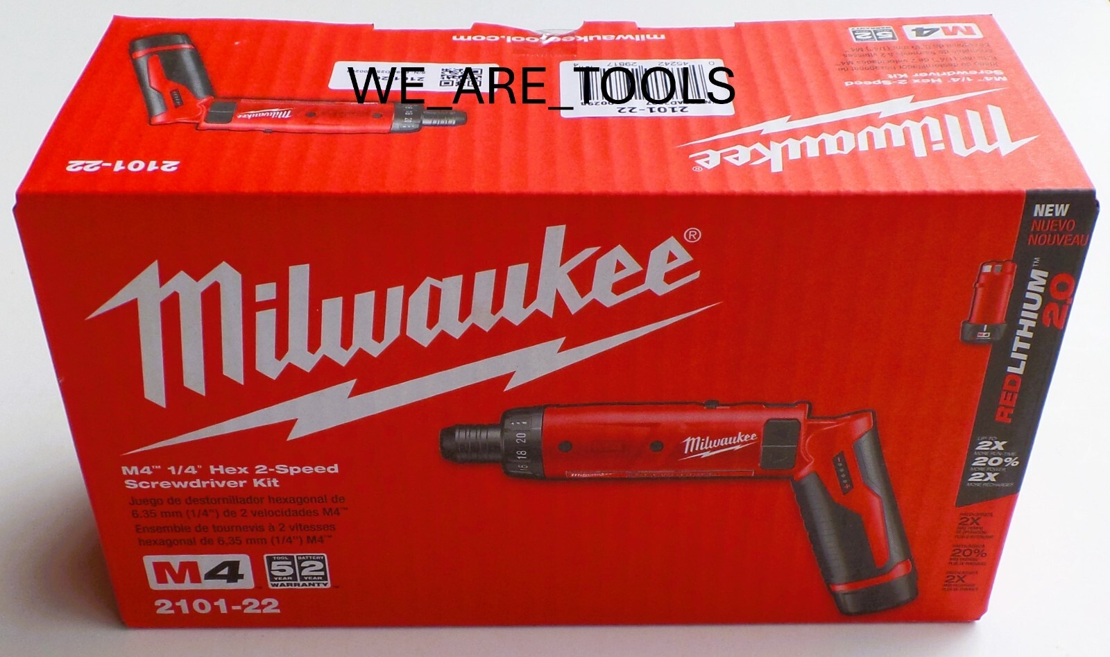 Milwaukee 2101-22 M4 1/4" Hexagon Screwdriver Kit