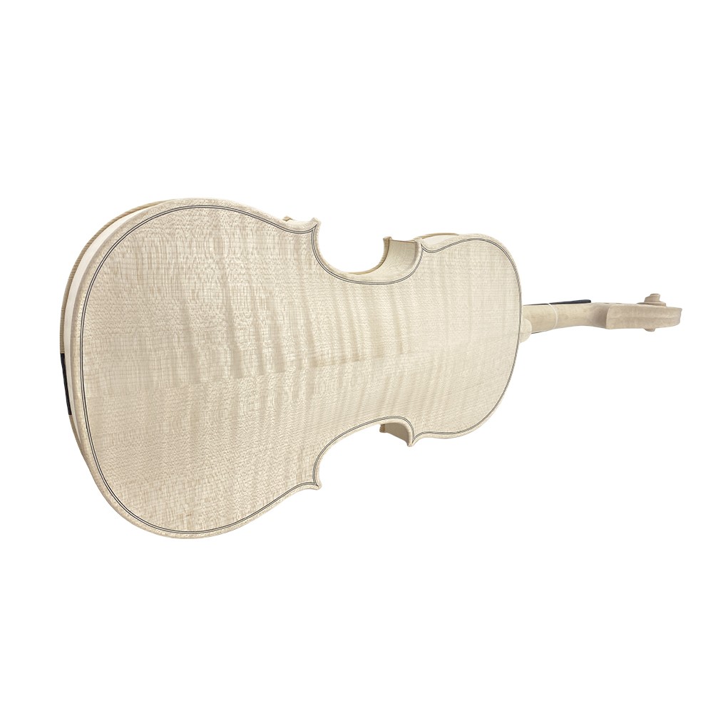 4/4 Full Size Violin White Violin Unfinished Flame Maple Back Side Handmade
