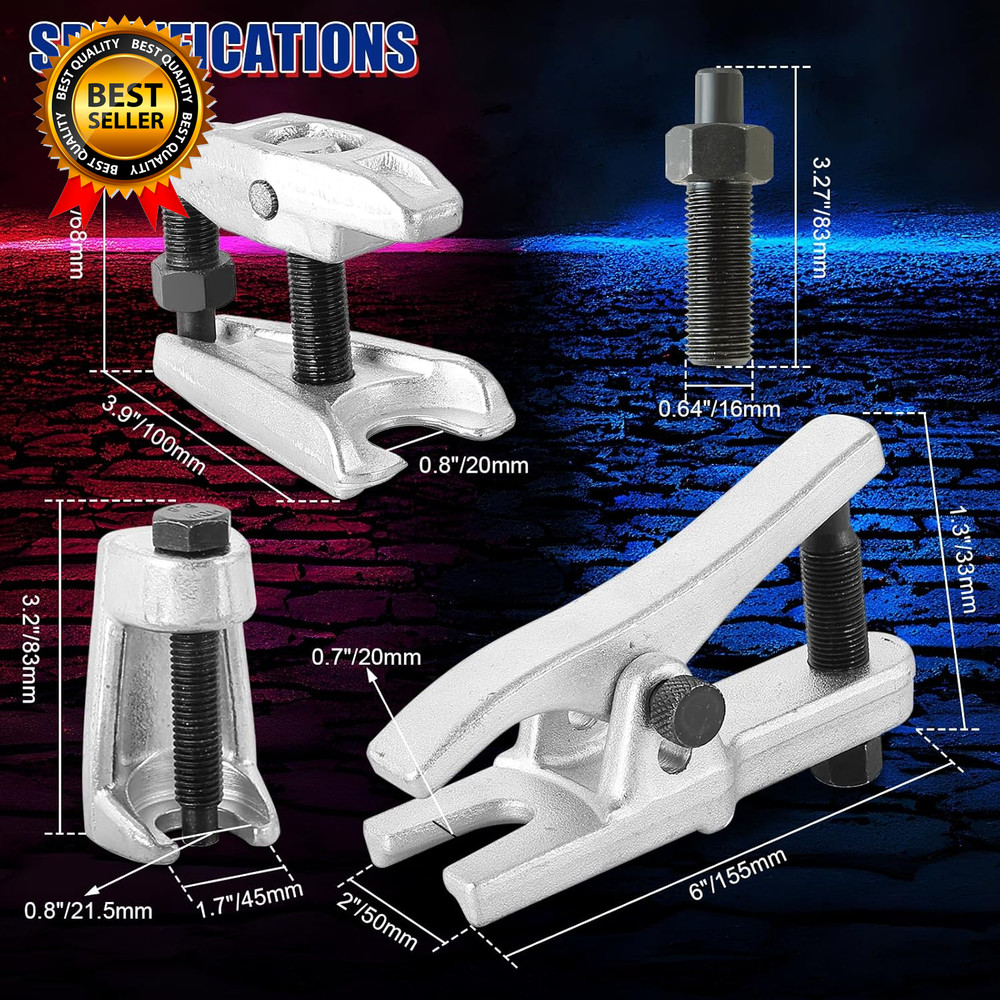 3PCS Universal Ball Joint Separator, Tie Rod End Tool Pitarm