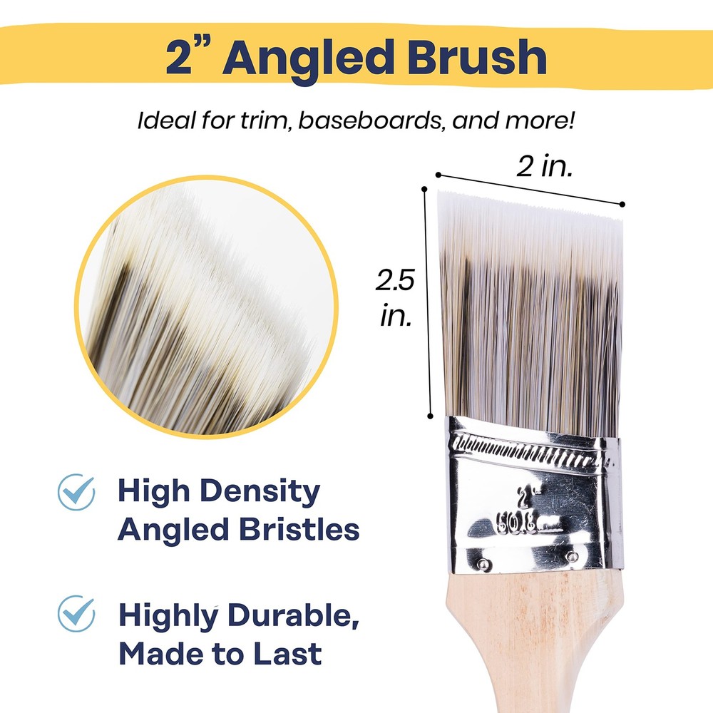 Premium Painting Tool Kit with Roller Covers, Roller Frames, Brushes and Tray...