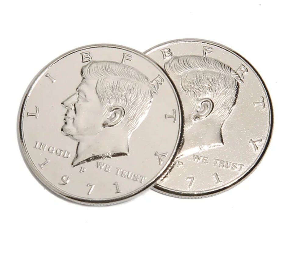 Magic Trick Gimmick Coin Double Headed Half Dollar T2
