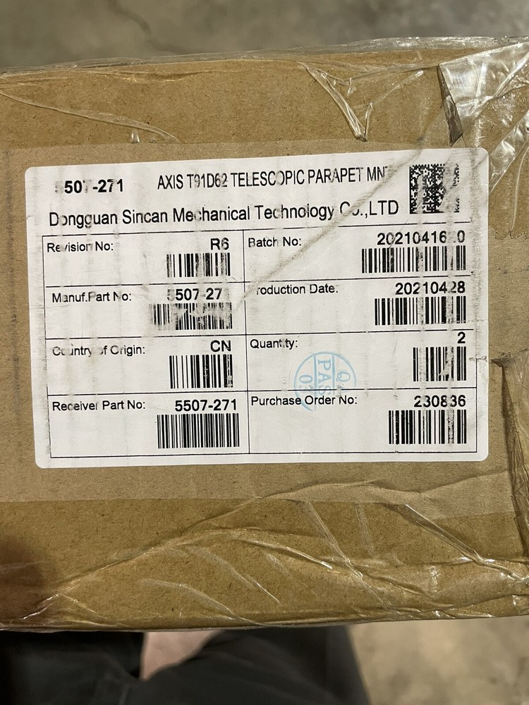 Axis T91D62 Telescopic Parapet Mount