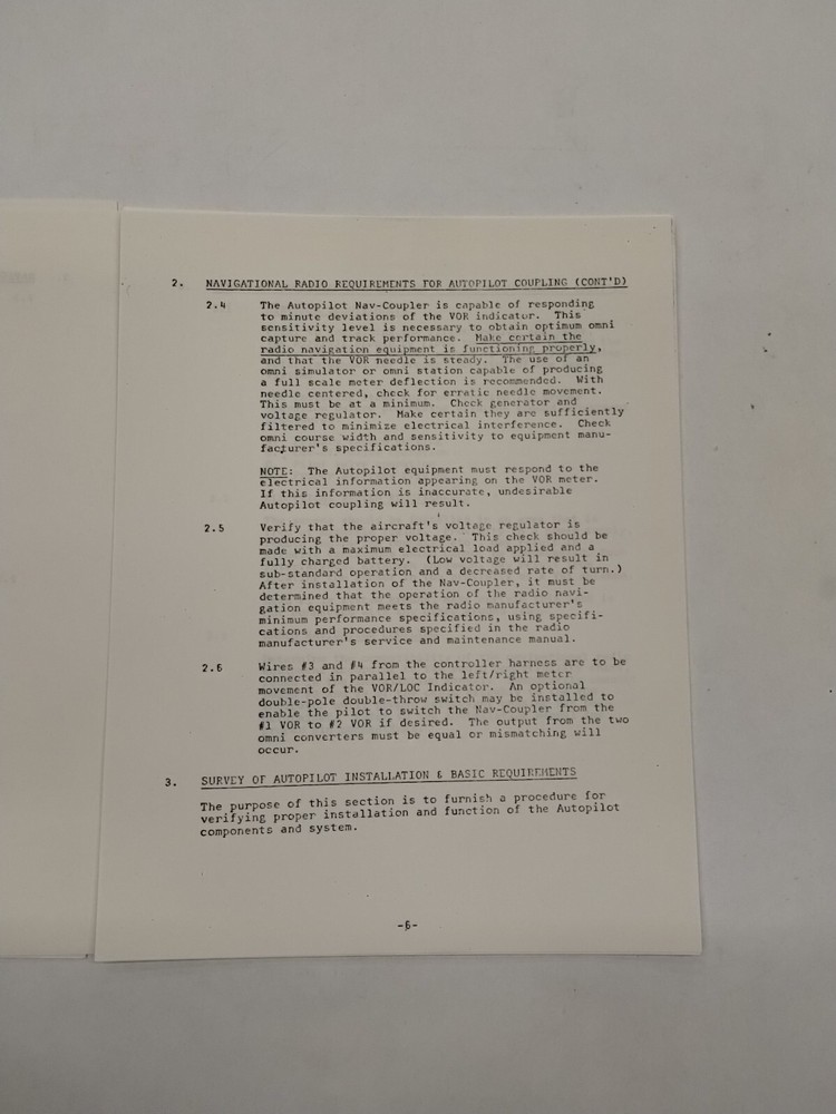 Brittain Industries Mooney Navigation Coupler Operation & Service Instructions