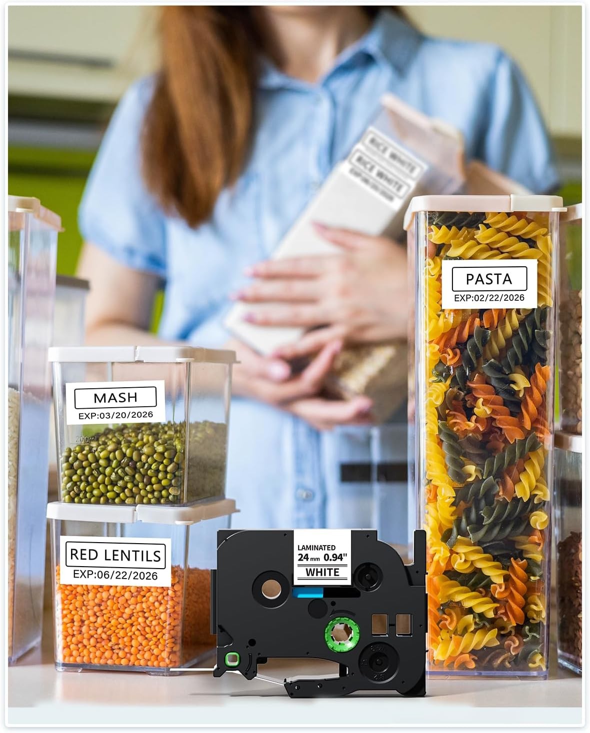 100PK 24mm TZ-251 TZe-251 White 1" Label Tape For Brother P-touch PT-P700 D610BT