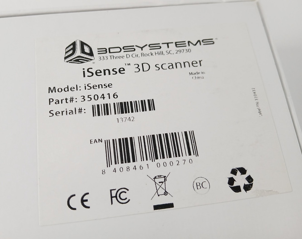 iSense Mobile 3D Digital Scanner For Apple iPad Air Mini Tablet Computers RARE
