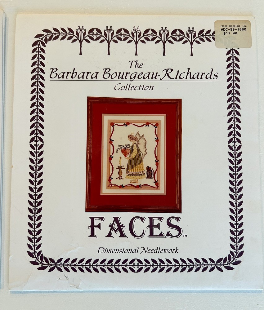 Barbara Bourgeau-Richards Faces Dimensional Needlework Patterns Lot 3