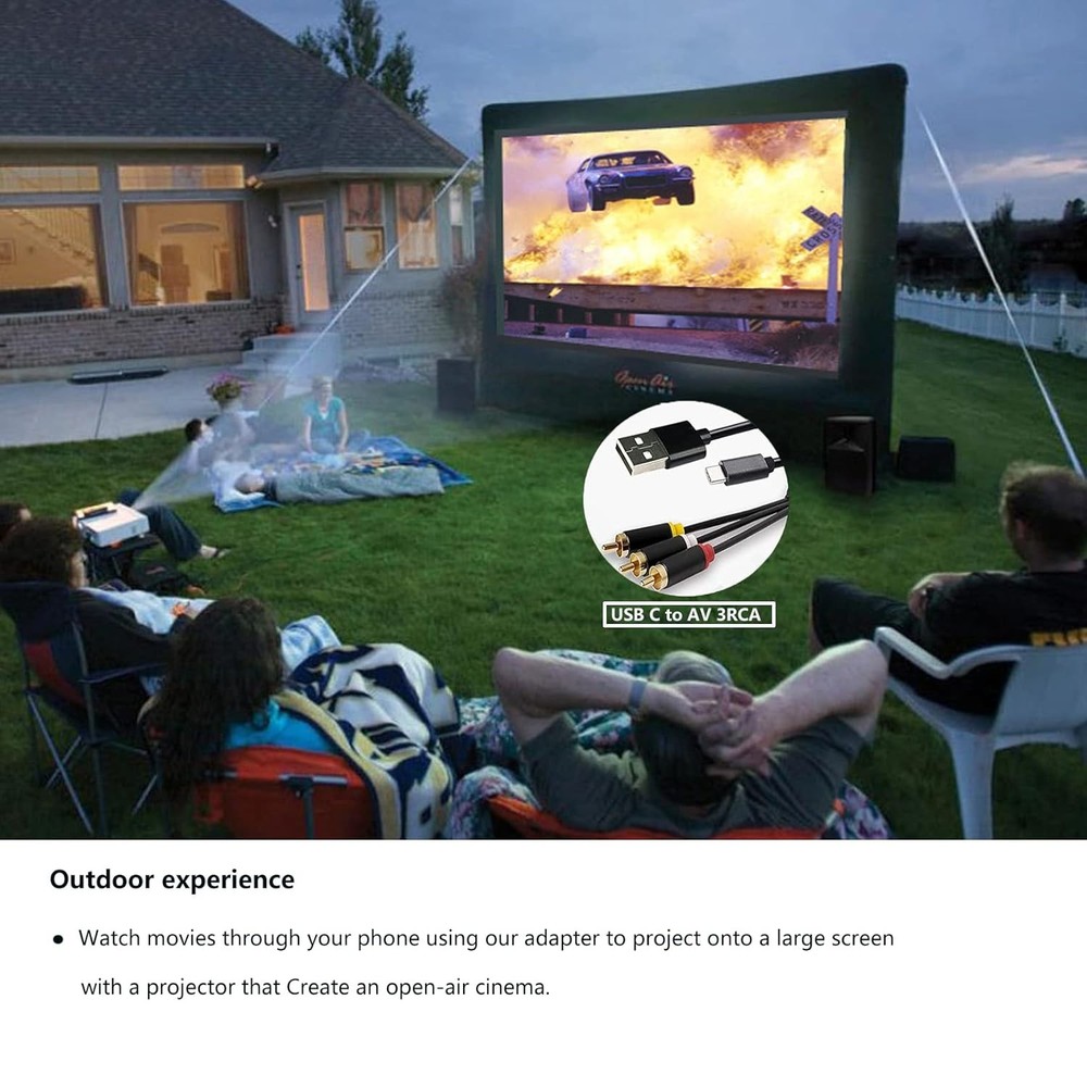 USB C to RCA Cable Adapter, 6Ft Type-C with usb c rca