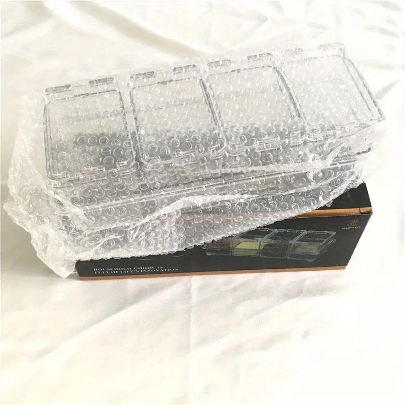 4-Compartment Clear Seasoning Box with Spoons, Lids & Storage Base