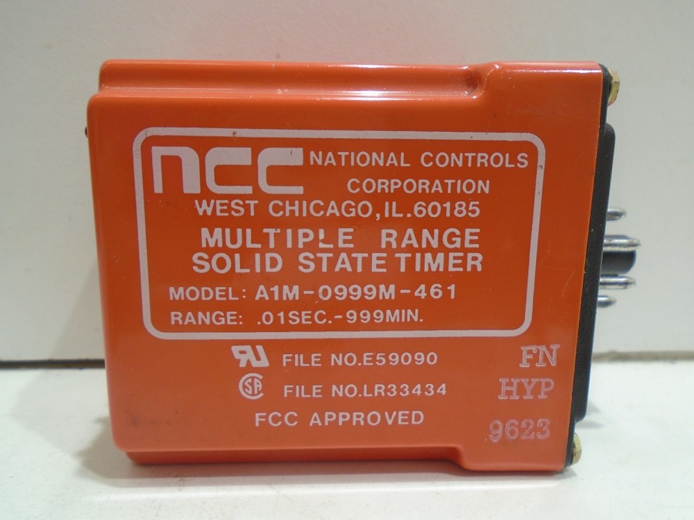 NCC A1M-0999M-461 MULTIPLE RANGE TIMER 120VAC 8-PIN 10A