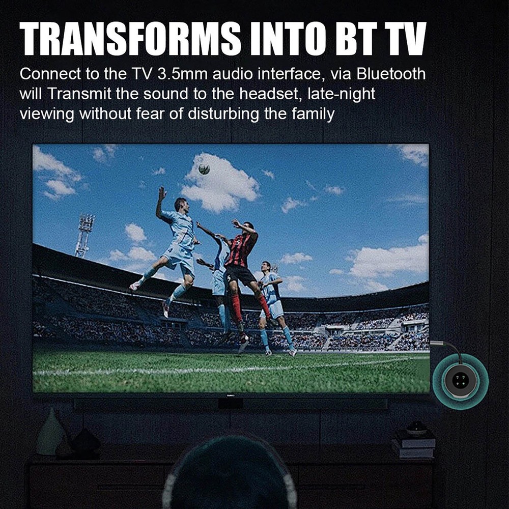 Bluetooth 5.3 Wireless Transmitter Receiver for Car Home TV Aux Audio Adapter