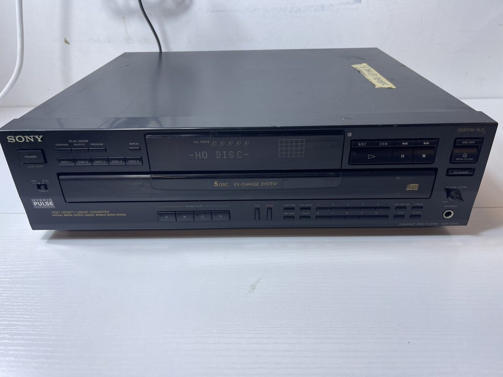 Sony CDP-C500 CD Player 5 Disc Carousel Changer | NO REMOTE
