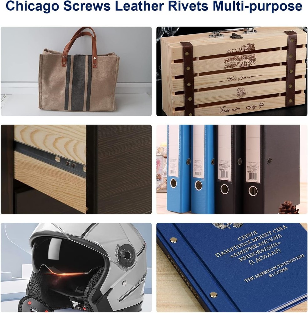 Chicago Screws for Leather Crafting Assorted Colors