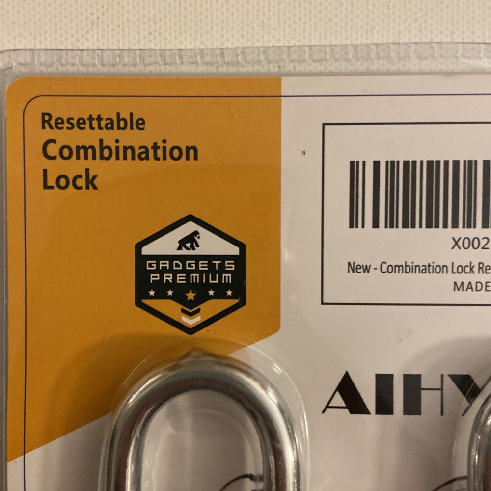 2 Pack AIHYTU Combination Lock Resettable 4 Digit Padlock with Combination