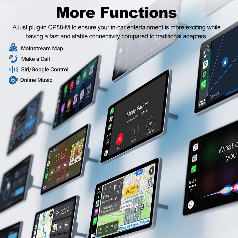 Wireless for CarPlay Dongle Bluetooth 4.2 for Android Auto USB Adapter Module
