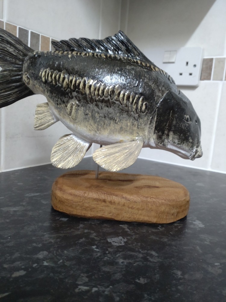 Carp Fishing, linear Carp statue