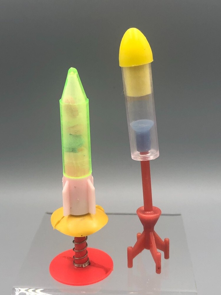 1980s ROCKET Toy CANDY CONTAINER Vintage Albert & Son