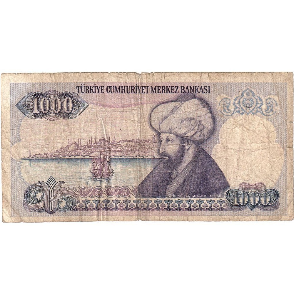 [#232665] Turkey, 1000 Lira, VG