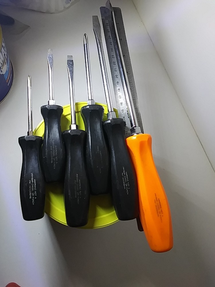 Snap on Tools Screwdriver Serv. Set Used Condition 6 Piece Phillips And Regular