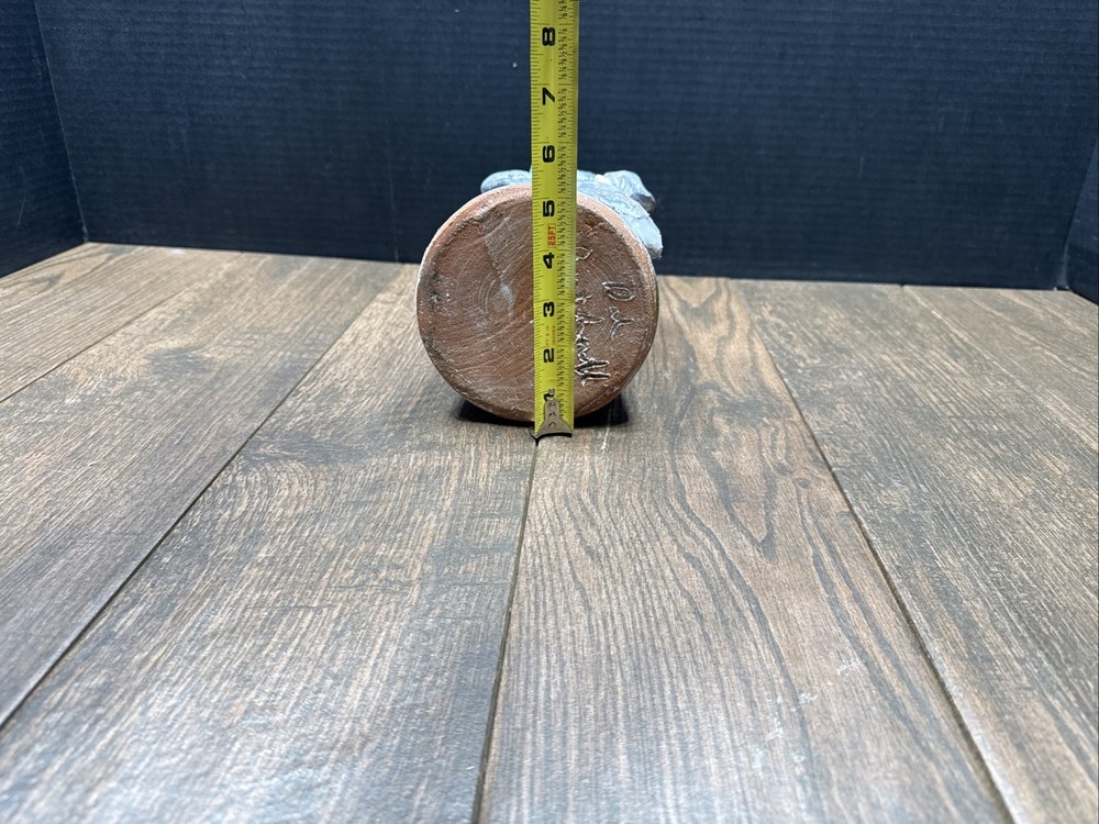 DAL BURTCHAELL Primitive Folk Art Devils Face Rustic Gray Glaze