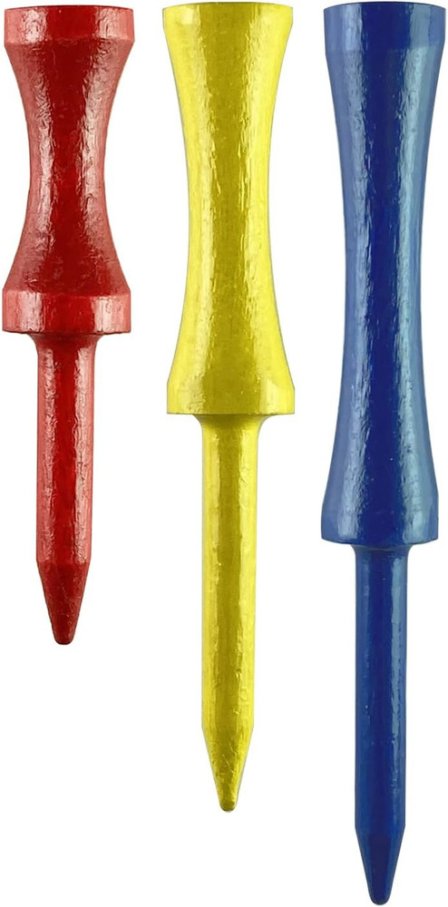 2-3/4" Wood Golf Tees Step Depth Control 50 Count