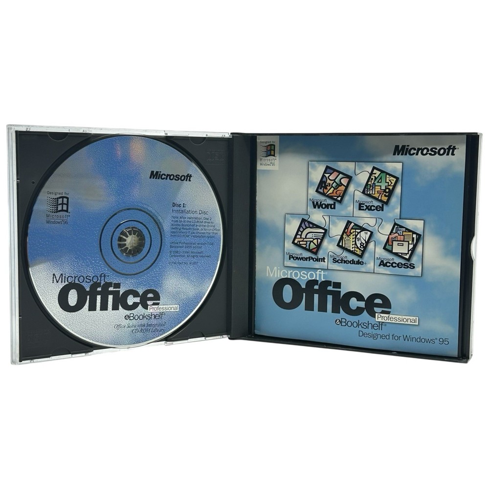 Microsoft Office Professional & Bookshelf Designed for Windows 95 with Key