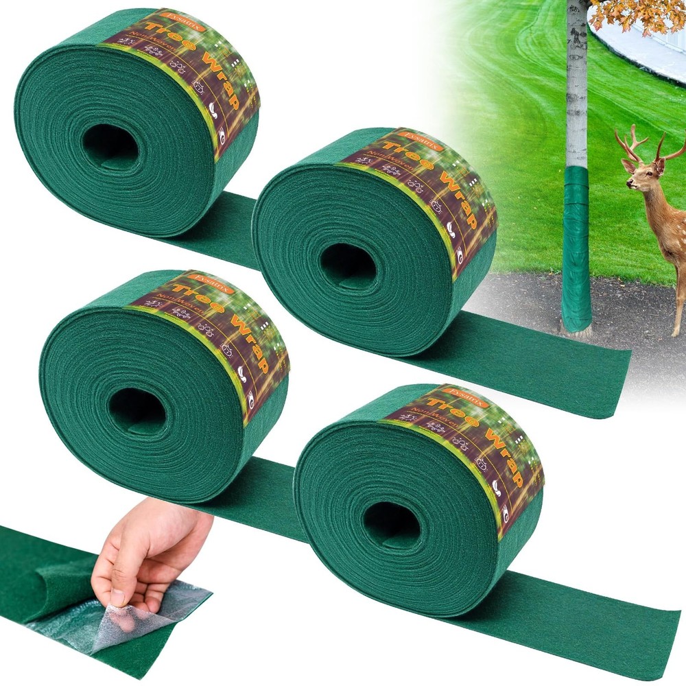 65Ft Tree Wrap 4 Pack(Total 260Ft), 3-Layer, 4.7" Width, Trunk Protector, Bre...