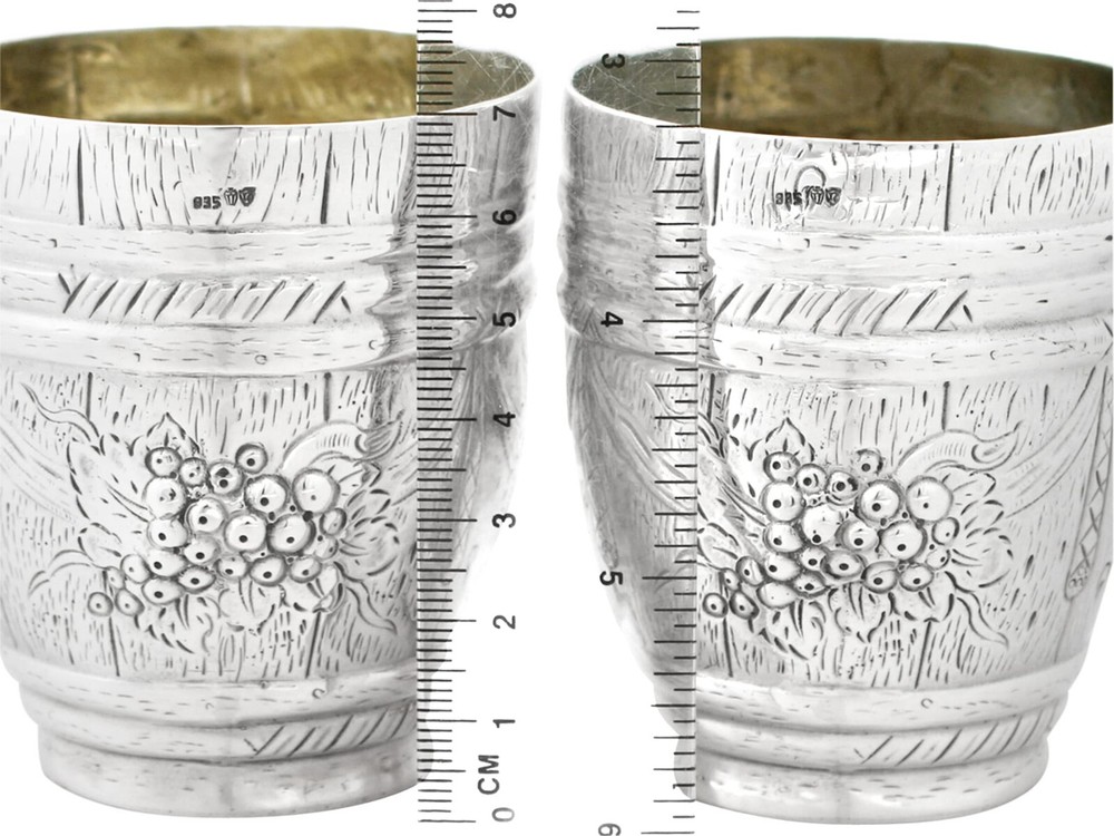 German Silver Beakers - Antique Circa 1900 218g