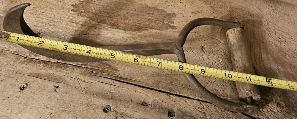 VINTAGE LOGGERS PULP HOOK LOG TOOL HOOKAROON - MAINE FIND!!