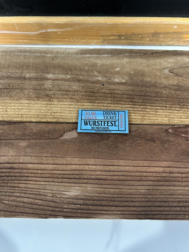 Wurstfest Beer Ticket Hat Pin Blue Color