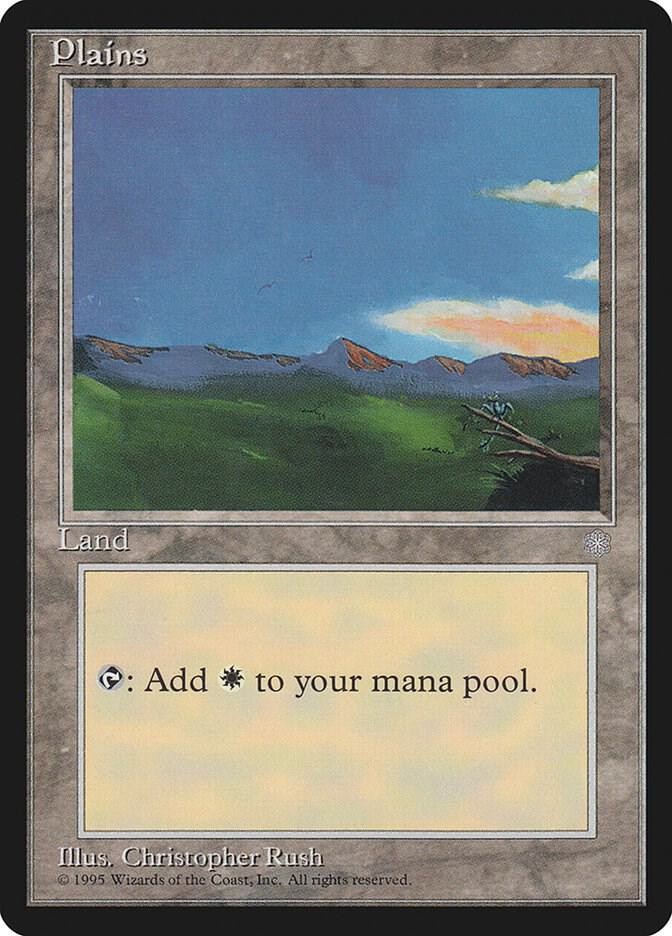 20 Basic Land #345 - SAME ART - Plains - Ice Age - MP-NM - Magic MTG FTG