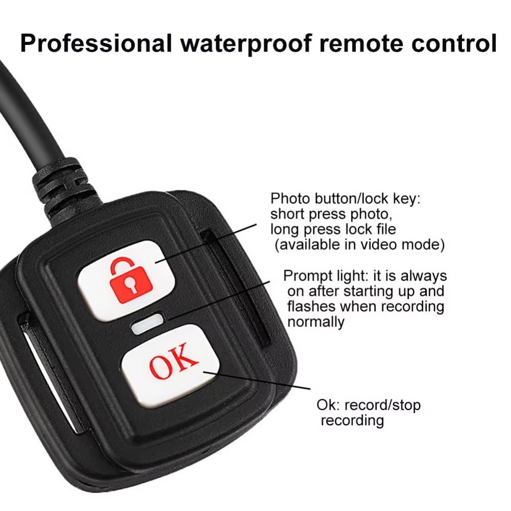 3" Dual Camera Motorcycle DVR Waterproof Dash Camera Driving Recorder G-sensor
