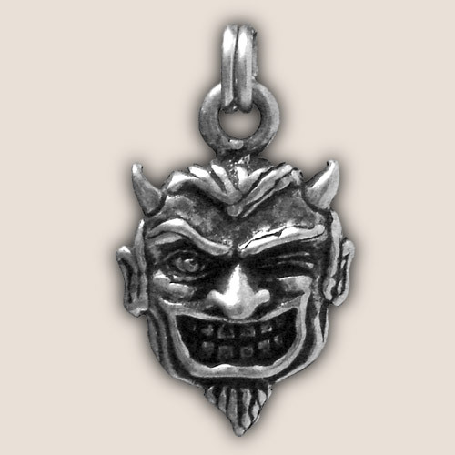 SMILING DEVIL FACE  ZIPPER PULL biker leather jacket FITS harley motorcycle