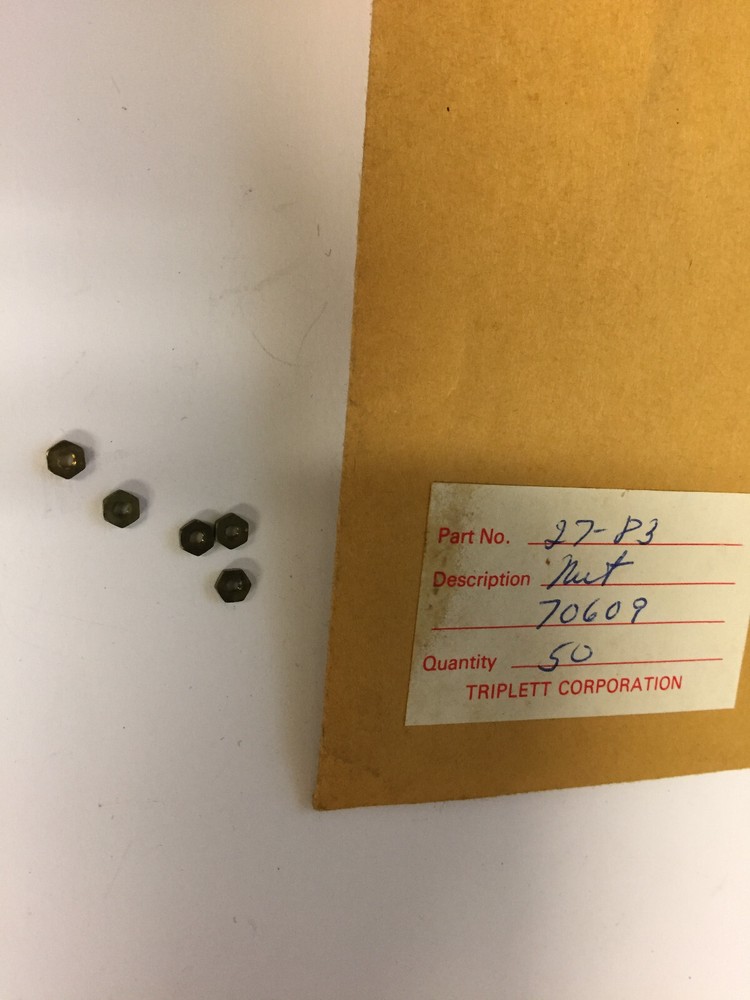 TRIPLETT   27-83 NUT  70609  REPLACEMENT PART  1 PC NOS
