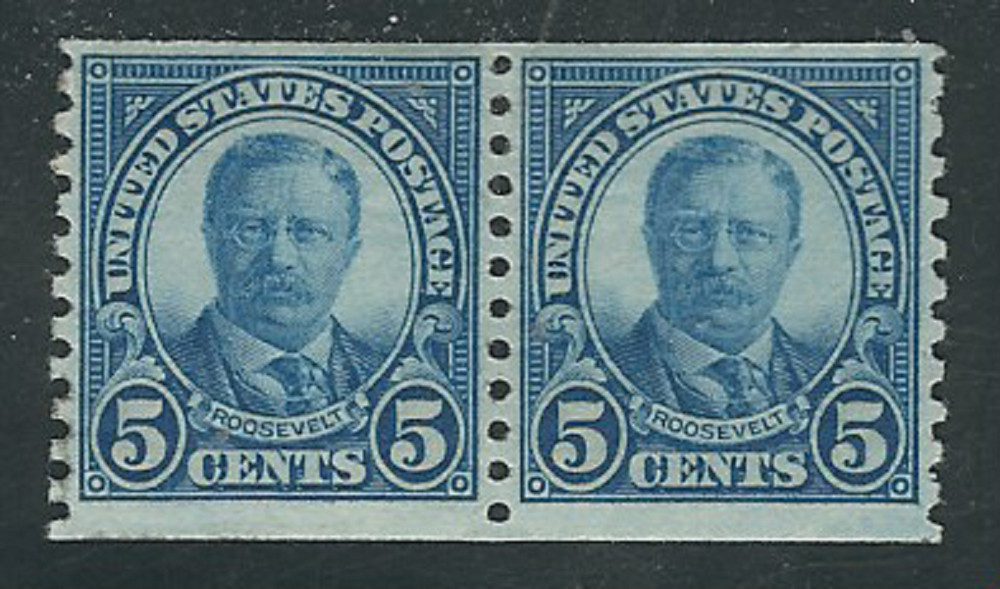 #602...5 Cent...Roosevelt...Pair...MNH