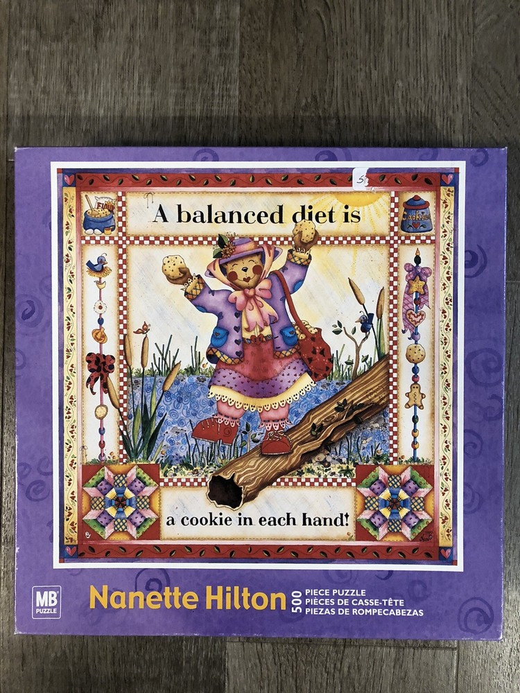 A Balanced Diet Is A Cookie In Each Hand 500pc puzzle MB