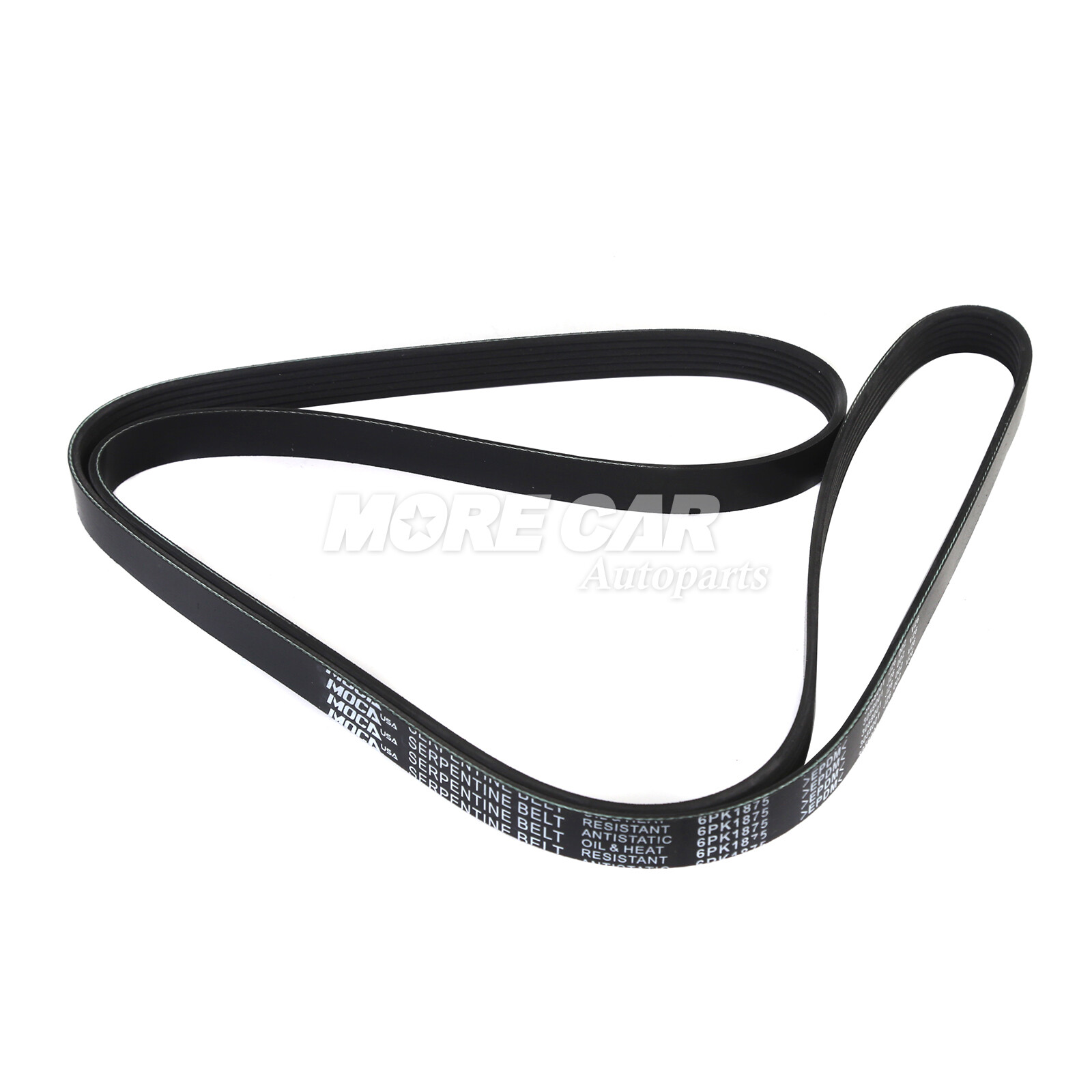 EPDM Serpentine Belt 6PK1875 for 03-08 Toyota Matrix Corolla Celica 1.8L l4 GAS