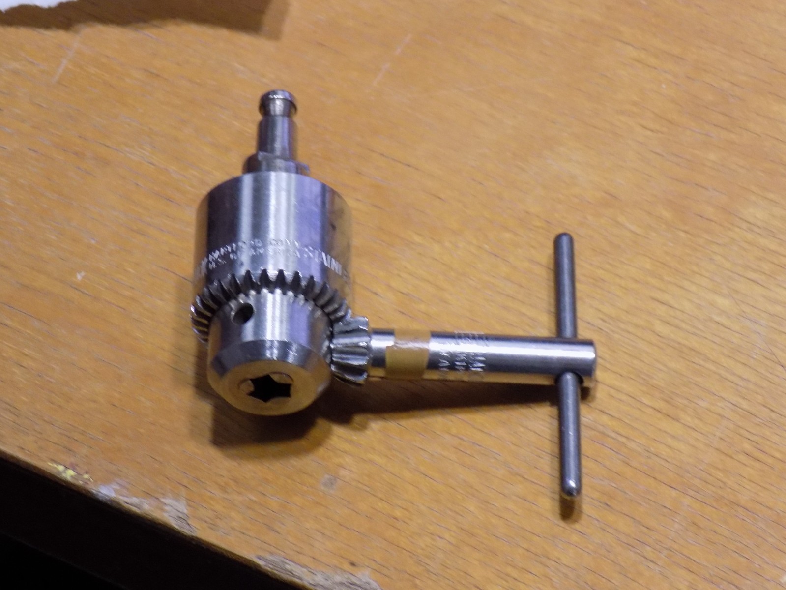 Vintage used Jacobs Chuck with key 1M 0 to 1/4 inch