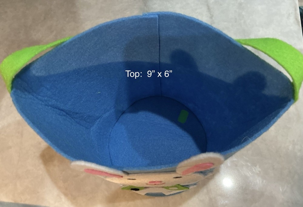 Felt Toddler Easter Baskets (2) - Soft Fabric, Bunny Rabbits, Cute
