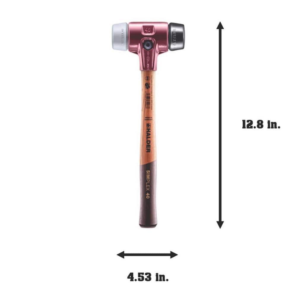 22 Oz. Simplex 40 Mallet with Black Rubber and Grey Rubber Non-Marring Inserts