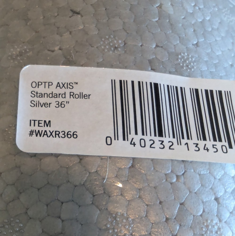 OPTP Silver AXIS Foam Roller - Moderate Density 36 x 6 Inches