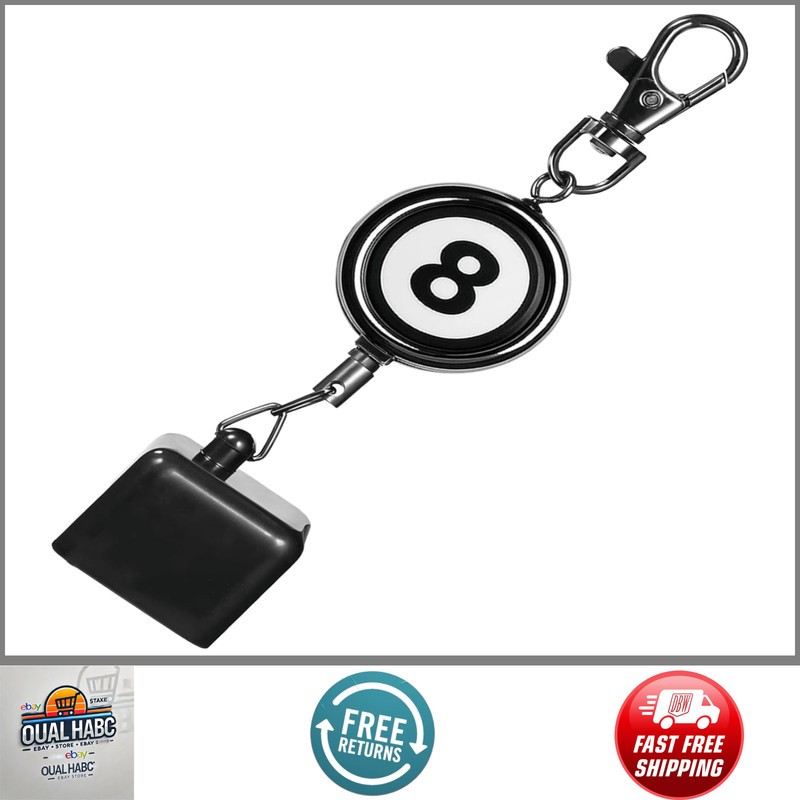 Pool Cue Chalk Holder Retractable Key Ring Snooker Billiard Table Accessory