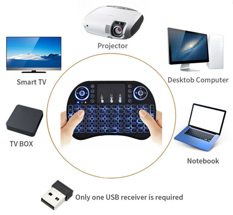 Wireless Mini Keyboard Remote Control Touchpad Smart TV Android TV Box PC 2.4GHz