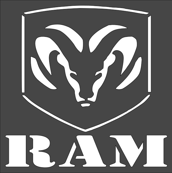 6"x6" Plastic Stencil - Ram (RE445)*****