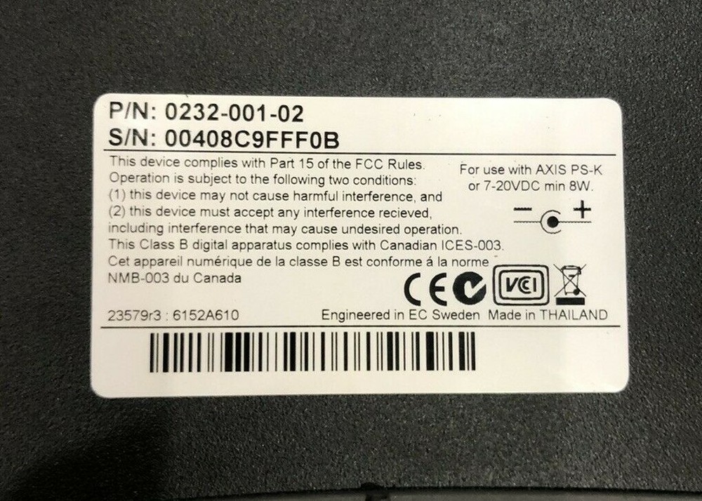 AXIS 240Q 4-CHANNEL VIDEO SERVER CCTV IP NETWORK ENCODER, 0232-001-02