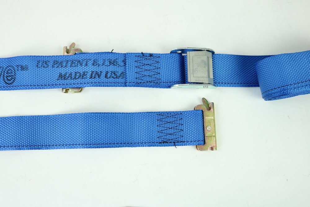 2" x 20' Blue Interior Van Strap Cam Buckle Assembly w/ E-Track Fitting 12 Pack