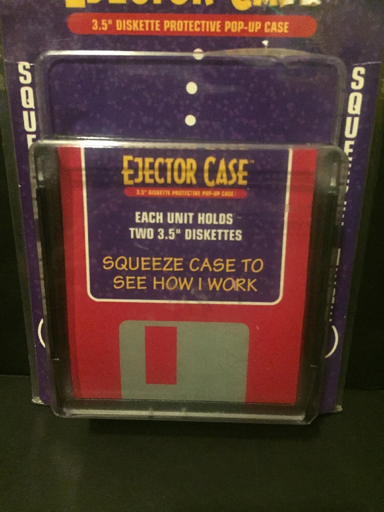Avery Ejector Case 3.5” Diskette Protective Pop-Up Case 2 Easy View Cases NIP OS